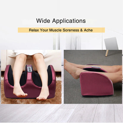 Electric Foot Massager Heating Therapy Hot Compression Shiatsu Kneading Roller Muscle Relaxation Pain Relief Foot Spa Machine